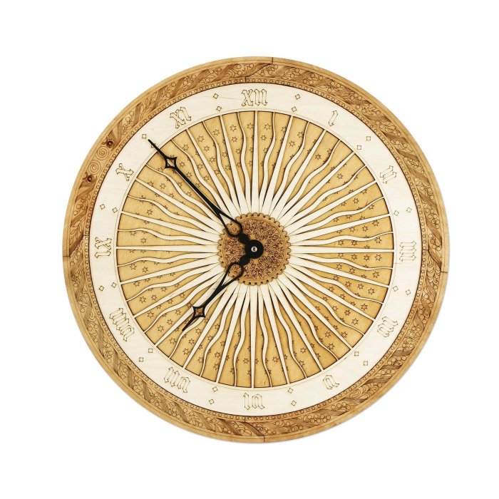 PNS - GHOTIC SUN drevené nástenné hodiny