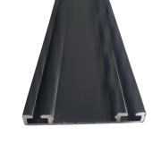 LAGUNA - Spodná koľajnica dvojitá RAMA s drážkou čierna matná (8850) 2m